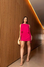 Conjunto 3 peças com bata e short saia