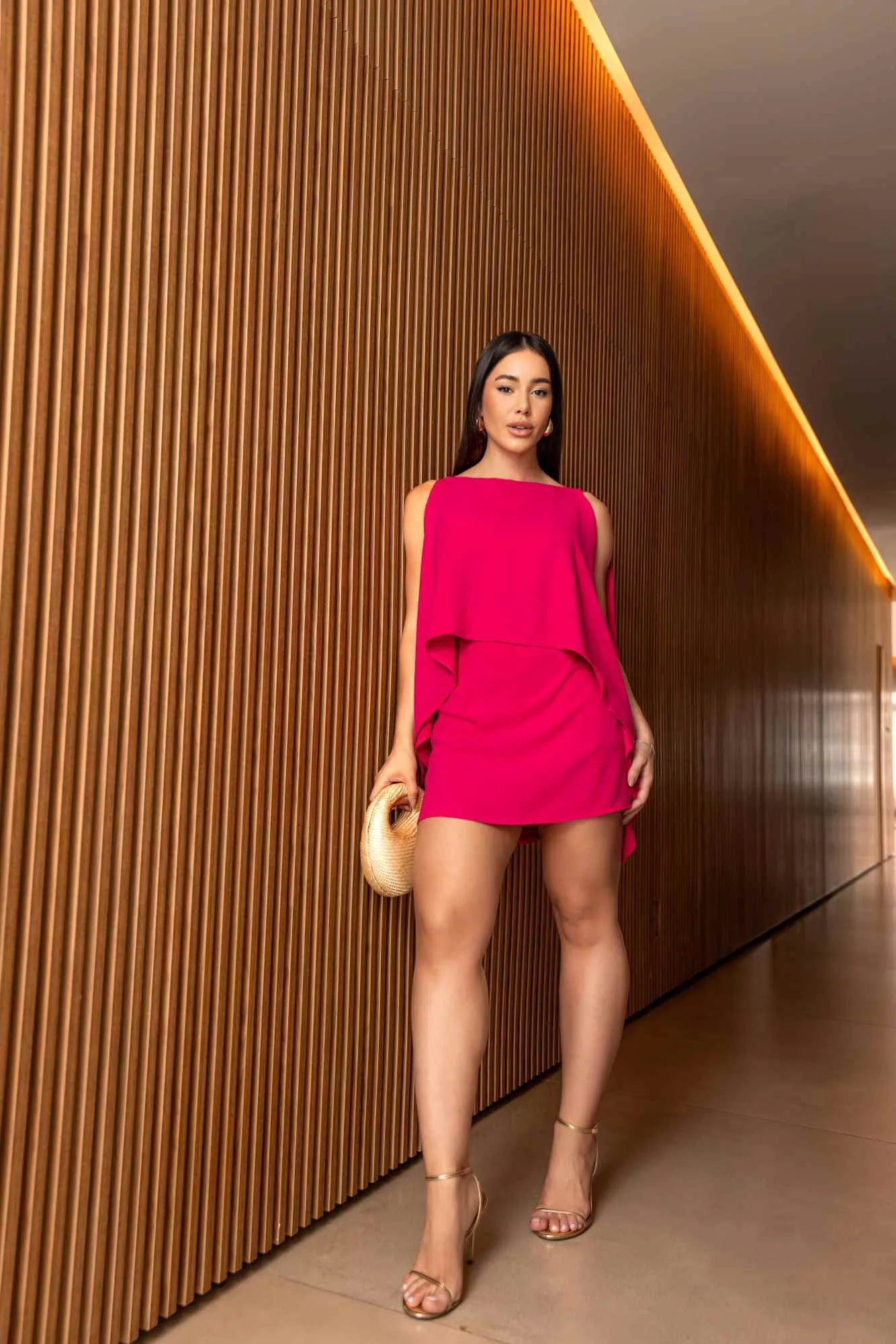 Conjunto 3 peças com bata e short saia