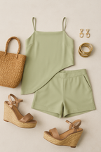 Conjunto 2 peças bata assimétrica