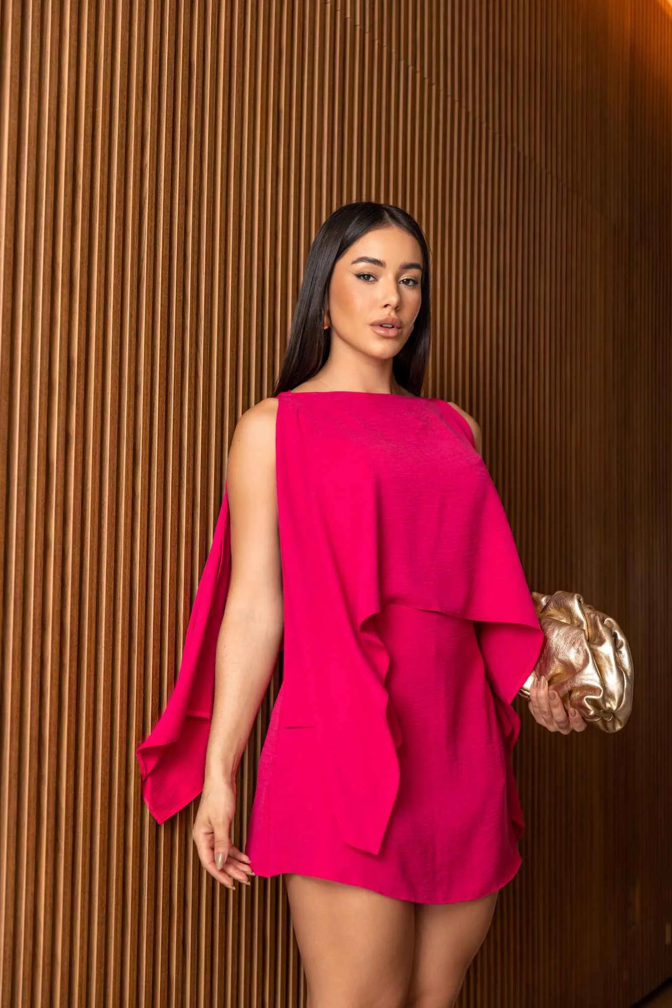 Conjunto 3 peças com bata e short saia