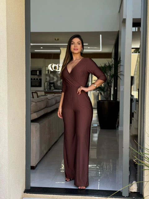 Macacão manga 3/4 suplex