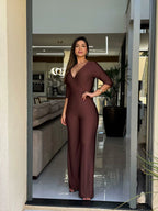 Macacão manga 3/4 suplex