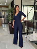 Macacão manga 3/4 suplex