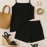 Conjunto 2 peças bata assimétrica