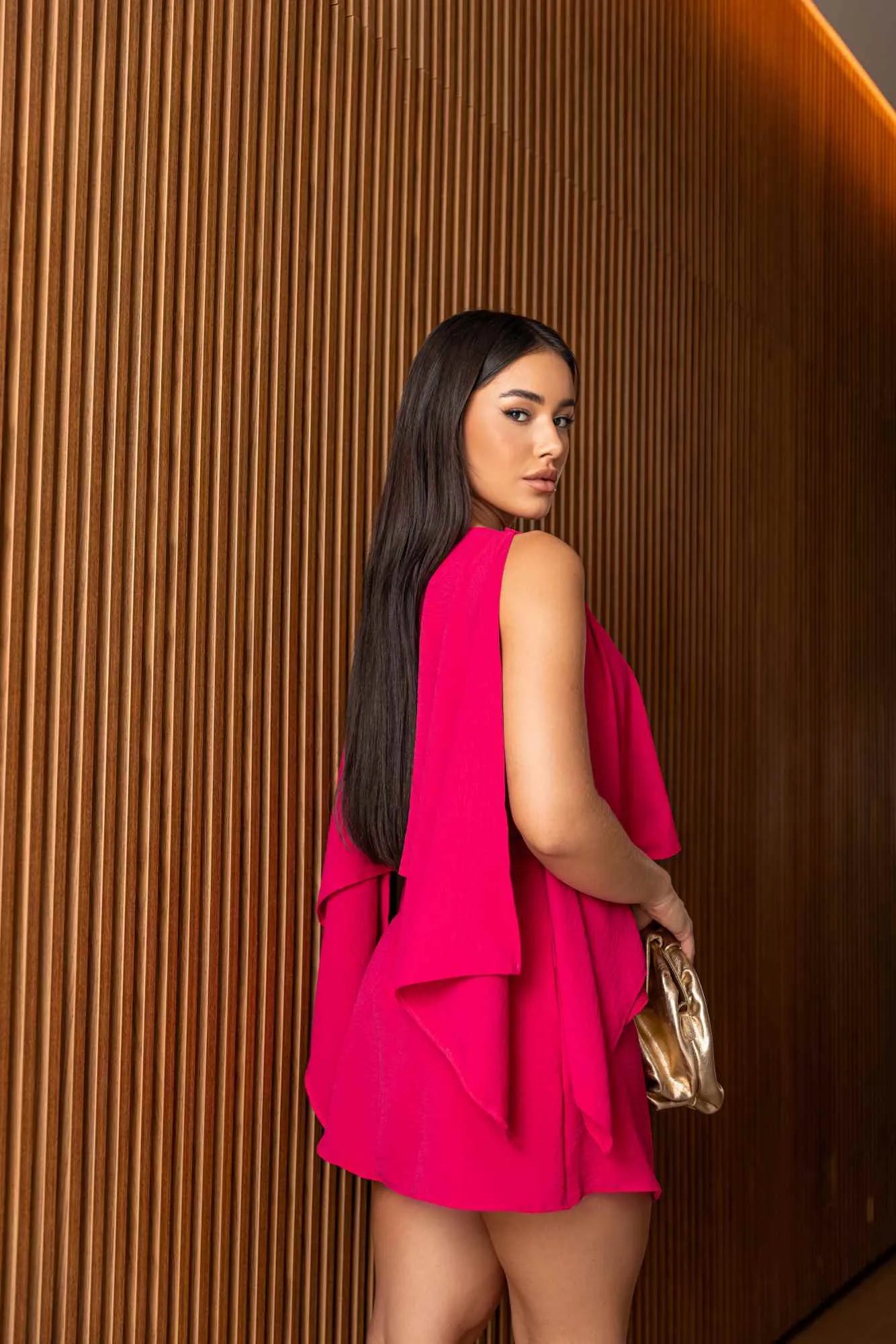 Conjunto 3 peças com bata e short saia