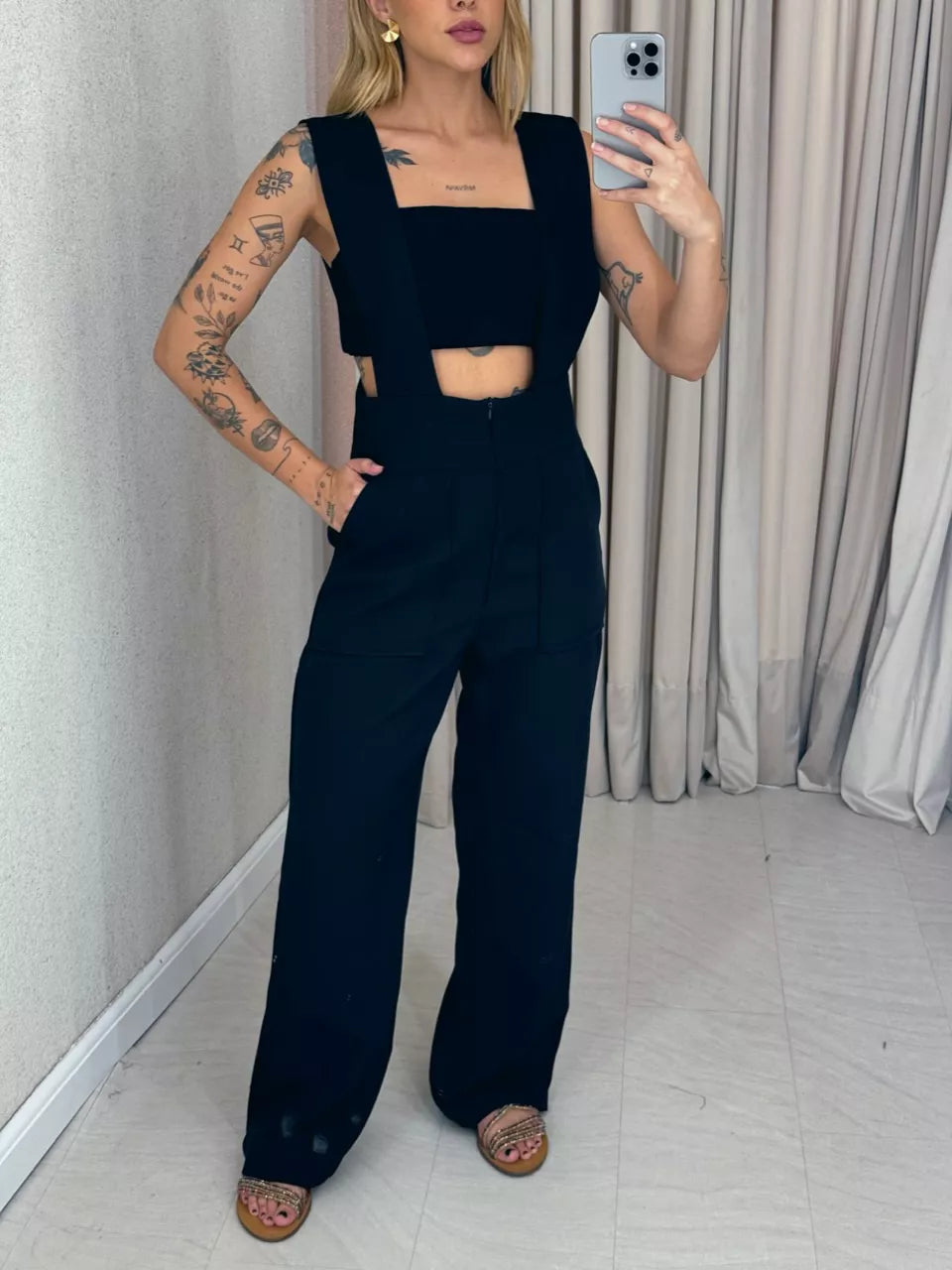 Jardineira Alfaiataria + TOP