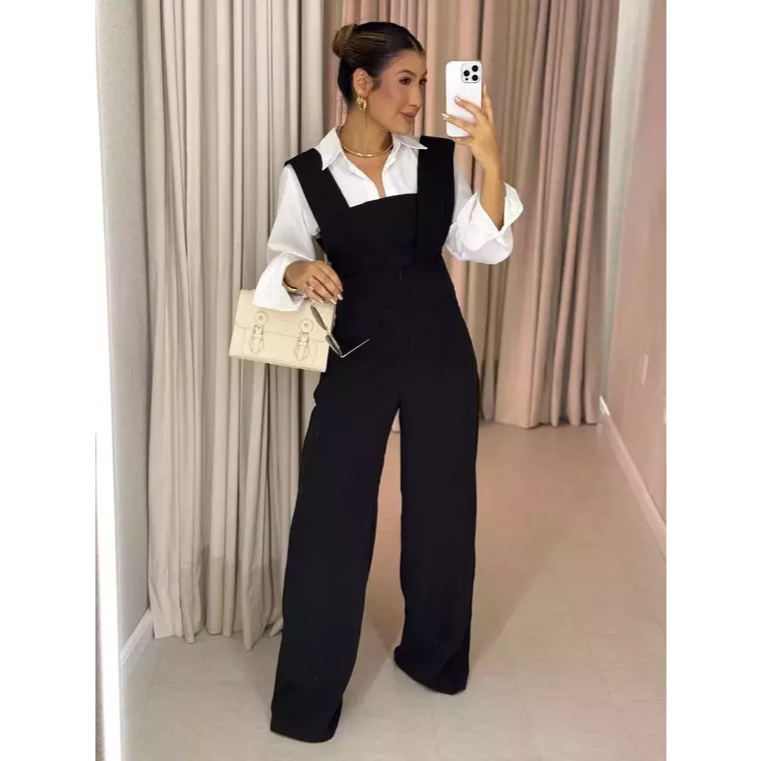 Jardineira Alfaiataria + TOP