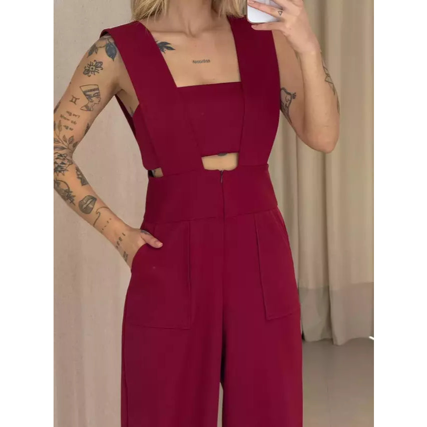 Jardineira Alfaiataria + TOP